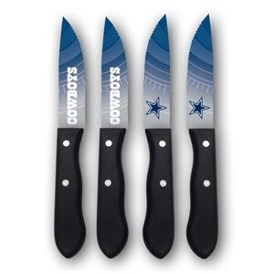NFL Cowboys Blue and Black Kitchen Knives Set